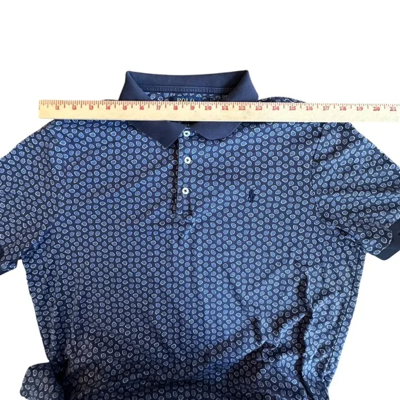 Polo Ralph Lauren Polo Men's Large Blue & White Print Classic Fit Short Sleeve - Picture 6 of 12